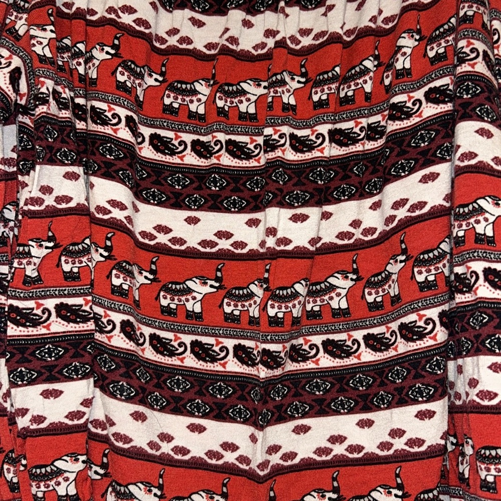 {H&M} Cold Shoulder, Boho, Elephant Print Long Sleeve Top - Picture 5 of 7